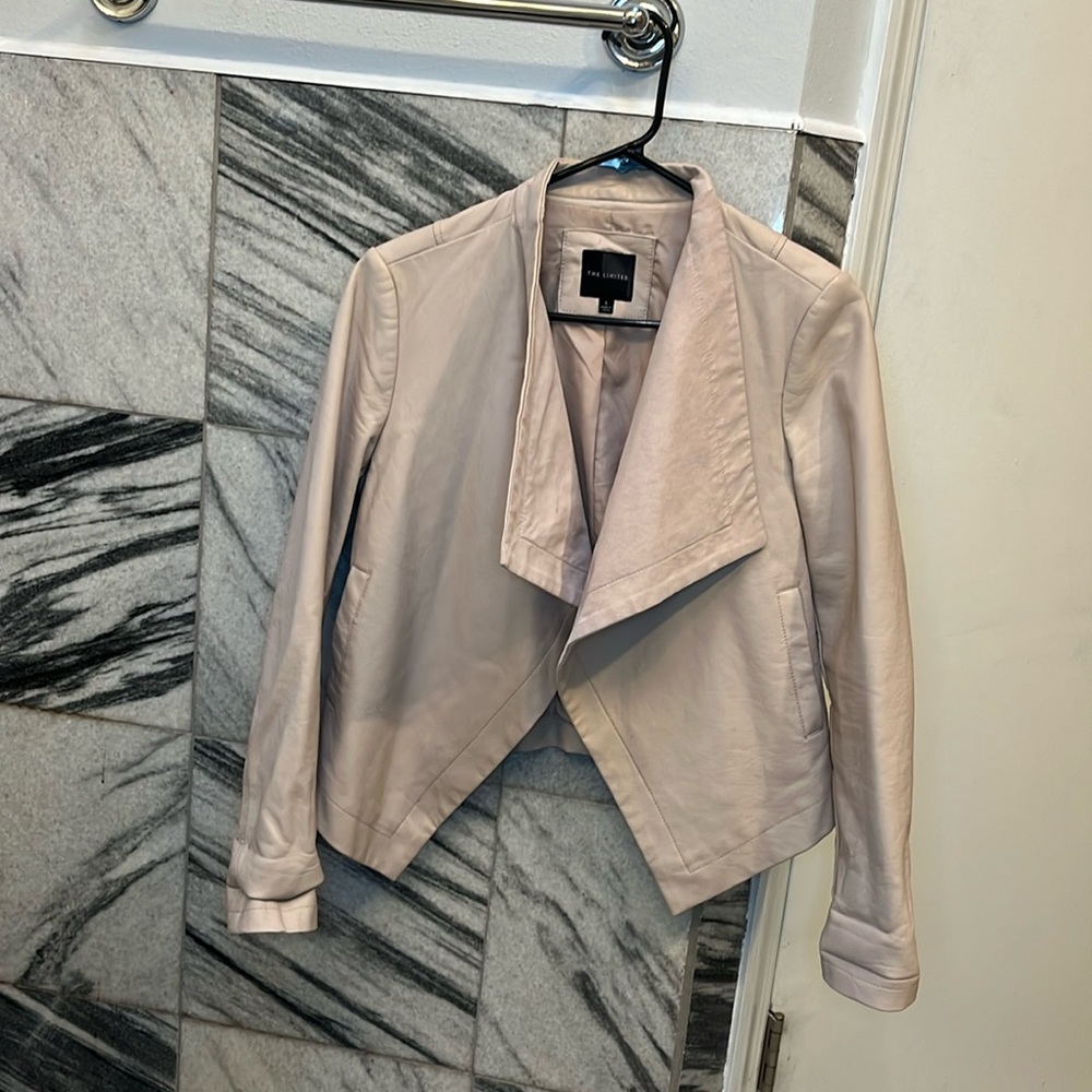 Women’s small leather blazer from The Limited brand.